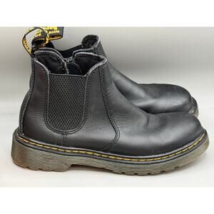 Doc Martens Rometty Black Leather Youth Ankle Boots 2